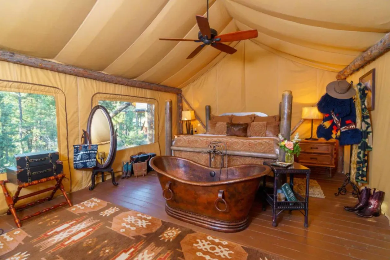 The Resort at Paws Up glamping tent